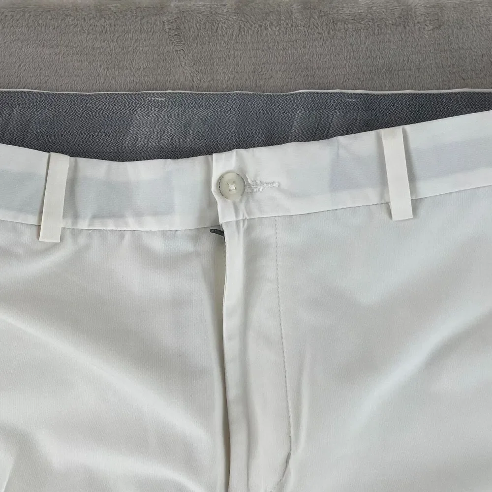 Nike Flex Hybrid Pants Men 38x32‎ White Performance Golf Straight Fit Vents